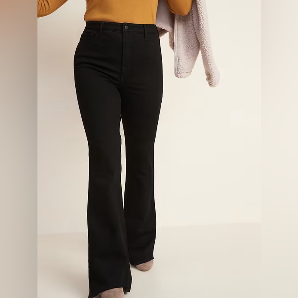 Old Navy NWT Extra High Rise Black Flare Jeans